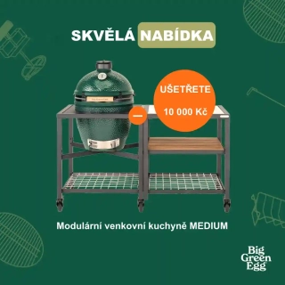 AKCE Gril Medium Big Green Egg s modulárním stolem